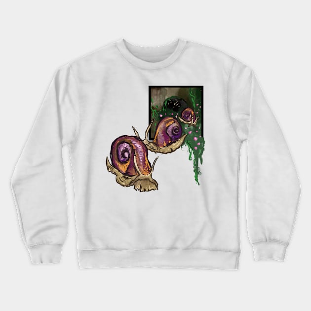 Snail parade Crewneck Sweatshirt by TheDoodlemancer